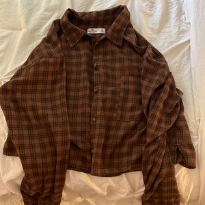 Brown plaid shirt from Hollister, California size medium